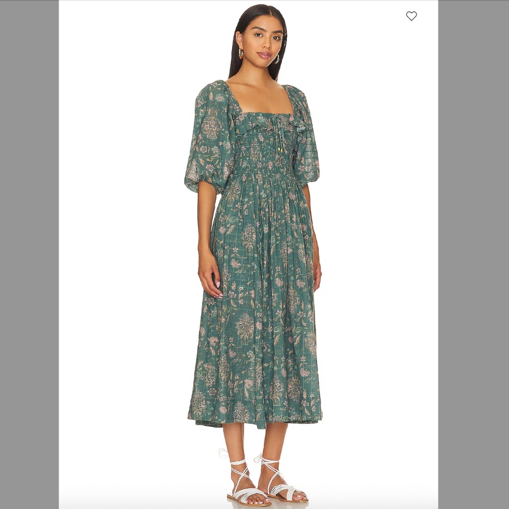 Free People Green Floral Maxi Dress
